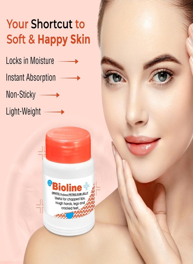 Bioline White Perfumed Petroleum Jelly | Deep Moisture & Skin Protection | Heals Dry Skin, Chapped Lips, Cracked Heels & Minor Cuts | Daily Use for All Skin Types- 400g (Pack of 2) - Image 2